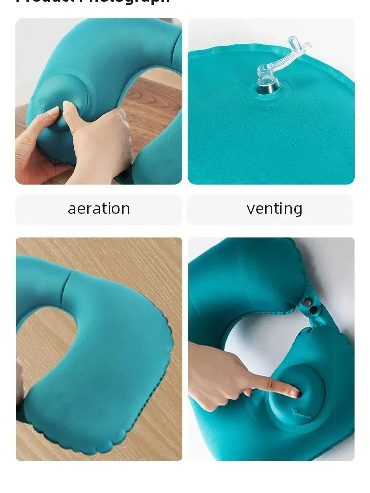 U-Shape Travel Pillow - Inflatable Neck Pillow
