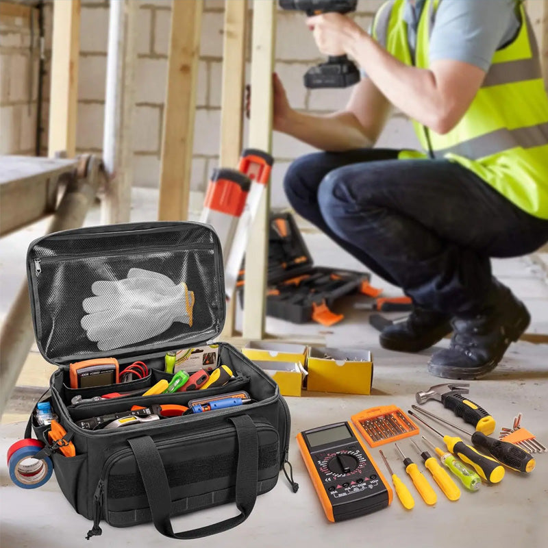 14 Heavy-Duty Tool Bags + Non-Slip Organizer