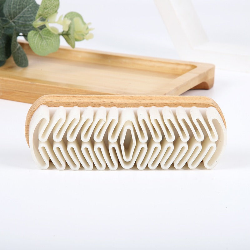 Suede Shoes Wooden Handle Rubber Brush