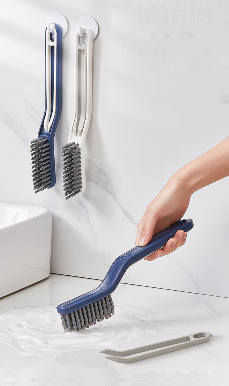 Bathroom Cleaning Brush Floor Crevice/Shoe Two-In-One