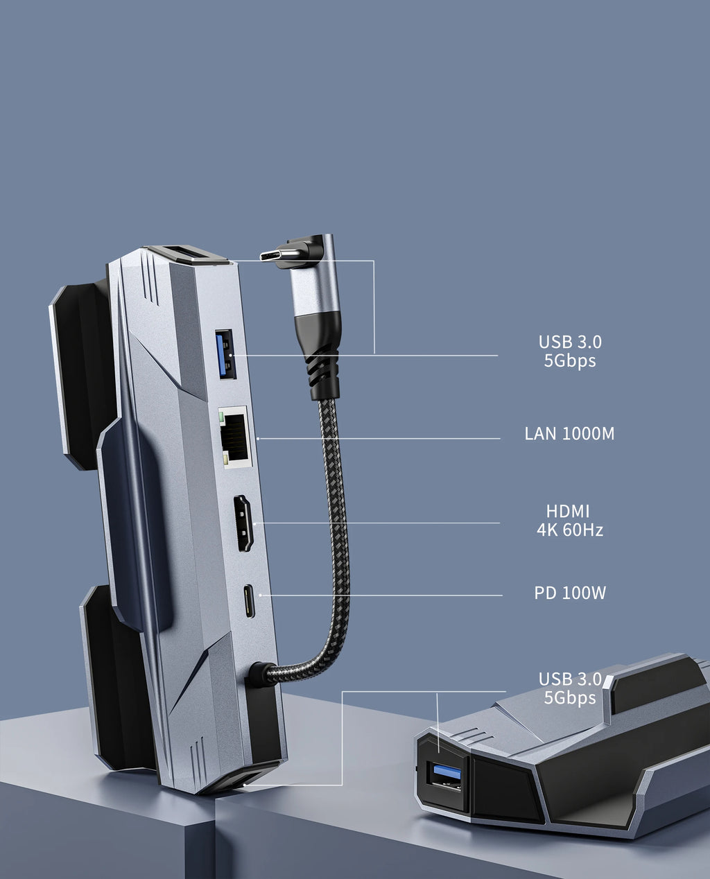 Steam Deck Dock 6-in-1 Docking Station