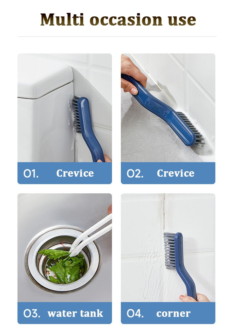 Bathroom Cleaning Brush Floor Crevice/Shoe Two-In-One