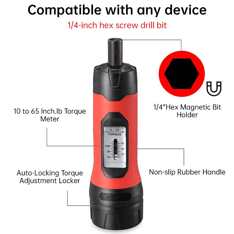 1/4-Inch Drive Preset Torque Screwdriver Set
