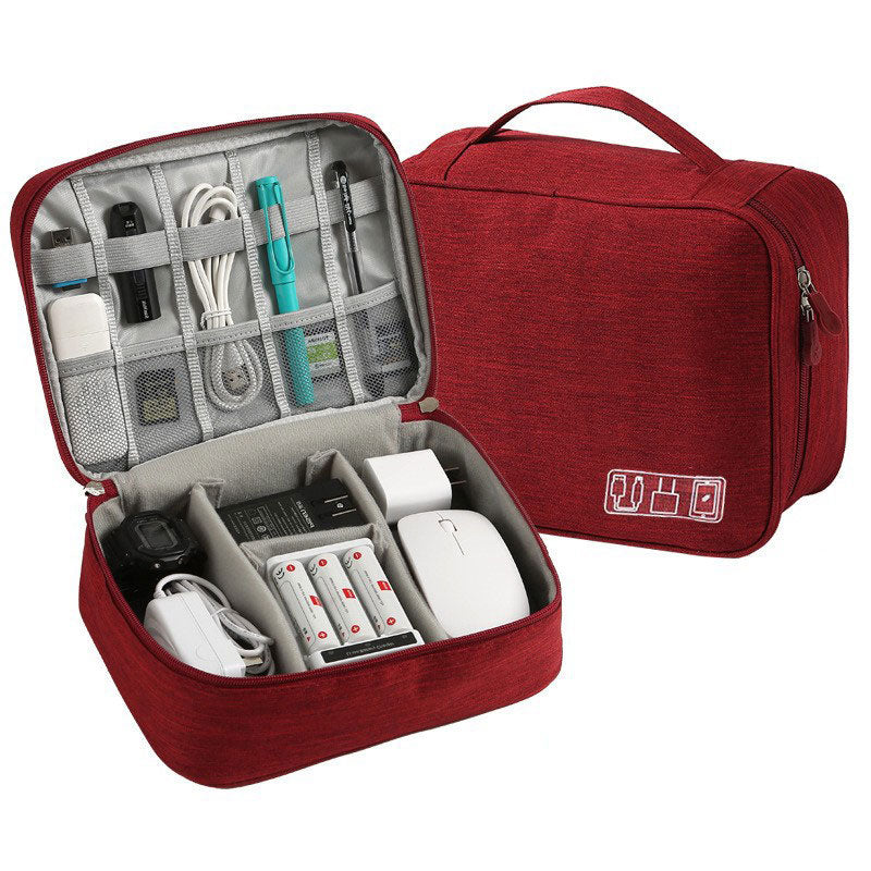 Waterproof Travel Cable Organizer Bag - USB/Charger Pou