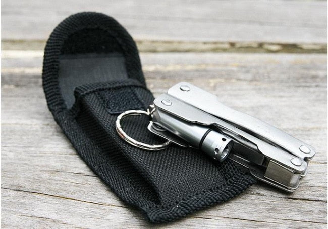 Stainless Steel Multi Tool Pocket with LED Light