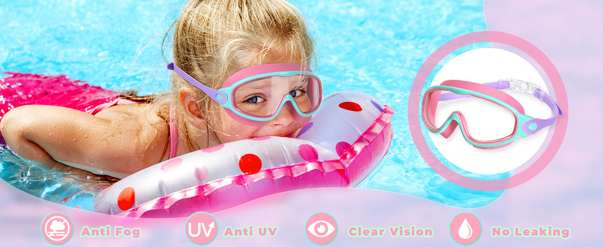 Children's Anti-fog Swimming Goggles w/ Earplugs
