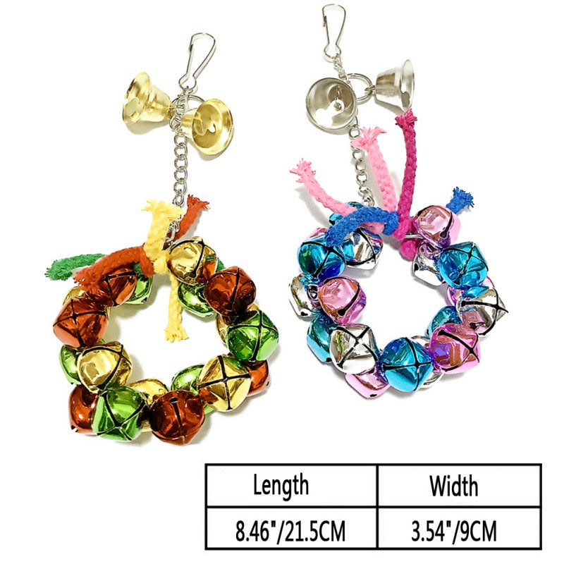 Bird toy bell wreath accessory styles