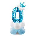 Number Balloon 1st Birthday Set (Blue/Pink; 17pc)