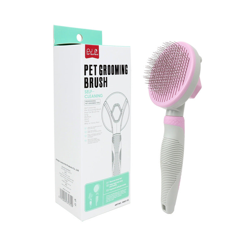 Pet Grooming Self-Cleaning Slicker Brush (Manual)