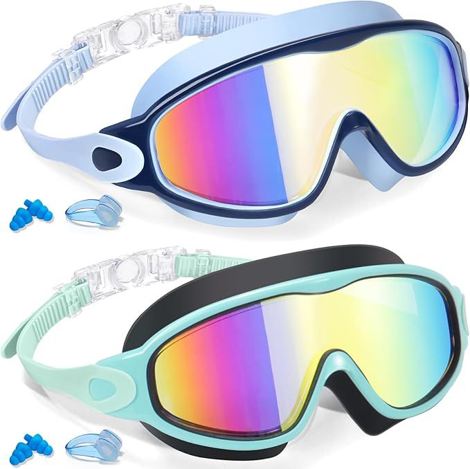 Children's Anti-fog Swimming Goggles w/ Earplugs