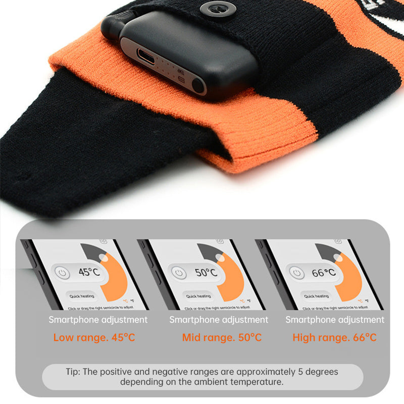 Heated Socks - APP/Bluetooth Remote Control; Rechargeab