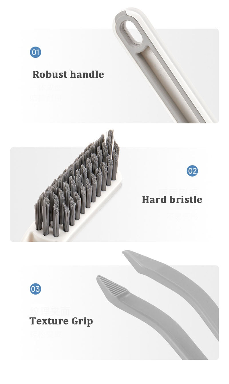 Bathroom Cleaning Brush Floor Crevice/Shoe Two-In-One