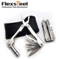 Stainless Steel Multi Tool Pocket with LED Light