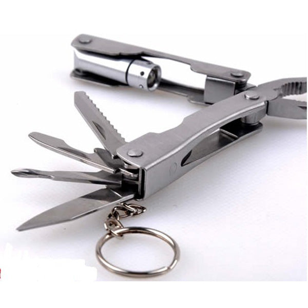 Stainless Steel Multi Tool Pocket with LED Light