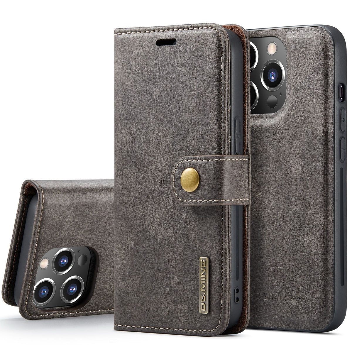 iPhone 14/13 Pro Max Magnetic Split Leather Case