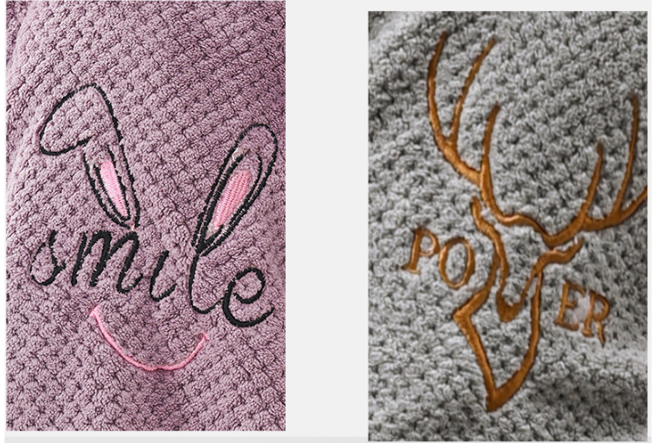 Coral Fleece Waffle Bathrobe (hotel style)