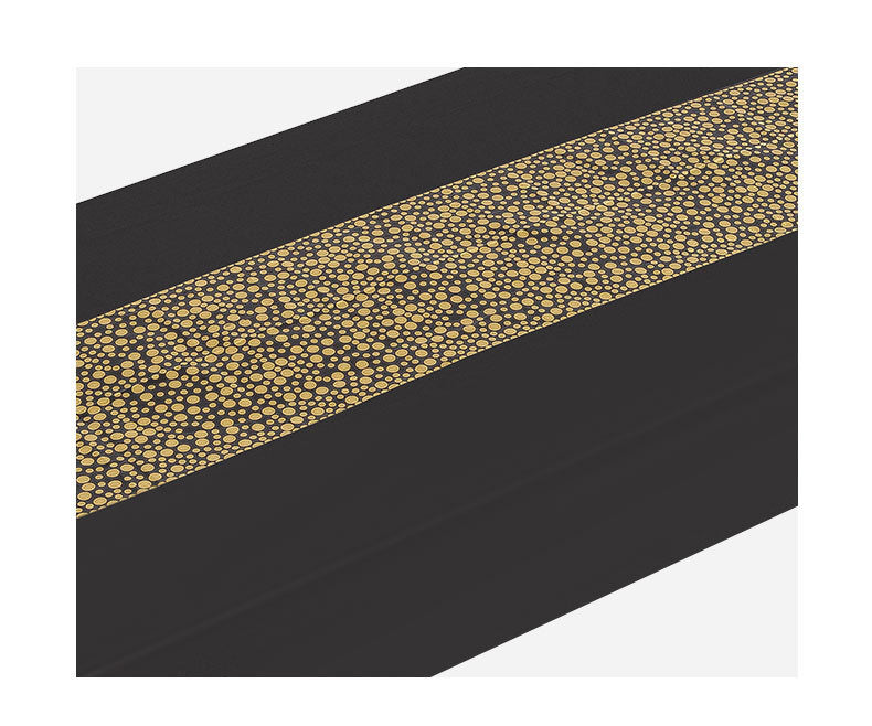 Black/Gold Dot Disposable PEVA Tablecloth