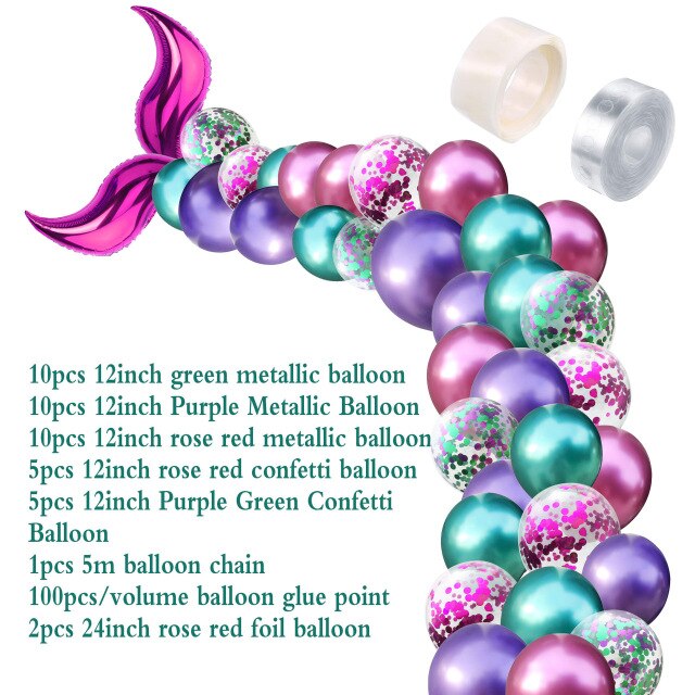 Mermaid Tail Arch Confetti Balloon