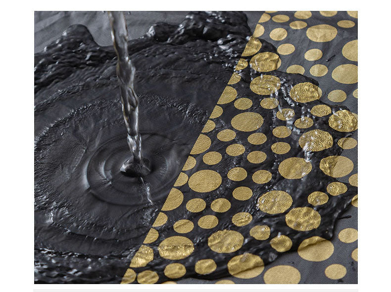 Black/Gold Dot Disposable PEVA Tablecloth