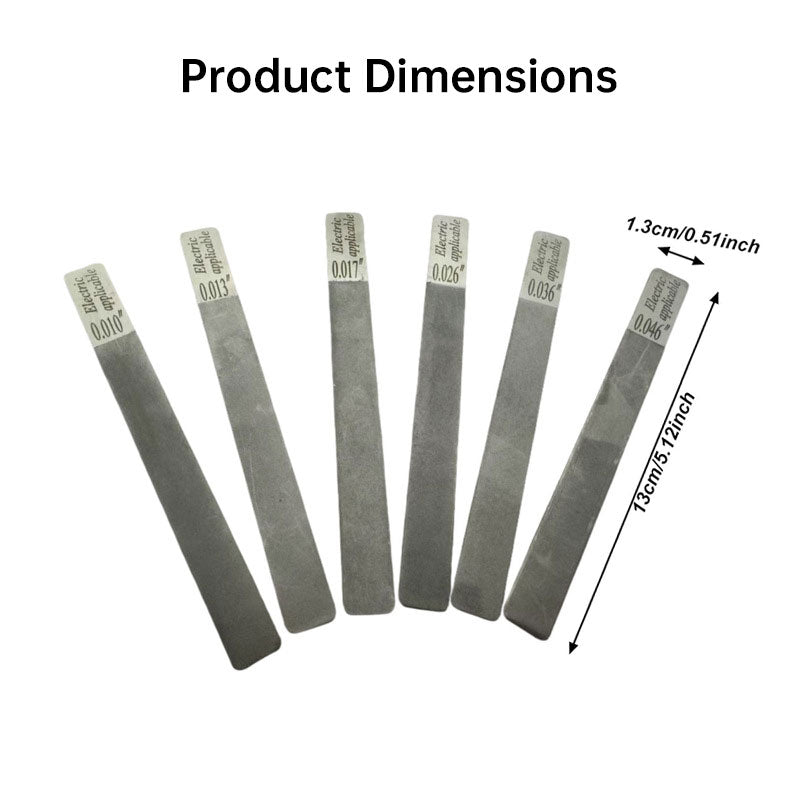 6-Piece Stainless Steel Guitar Fret Files Set