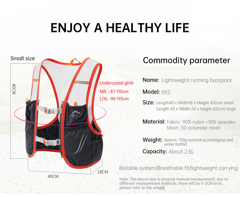 2.5L Waterproof Hydration Vest Backpack