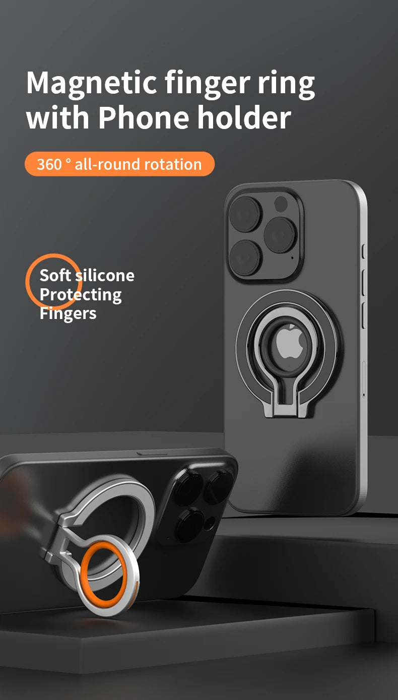 Finger Ring Holder/Rotating Grip Stand (Magnetic)
