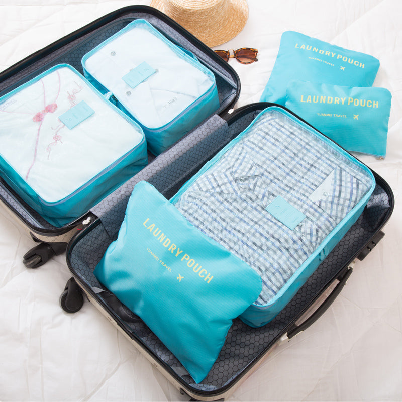 6pcs Packing Cubes Organizer; Double Zipper; Waterproof