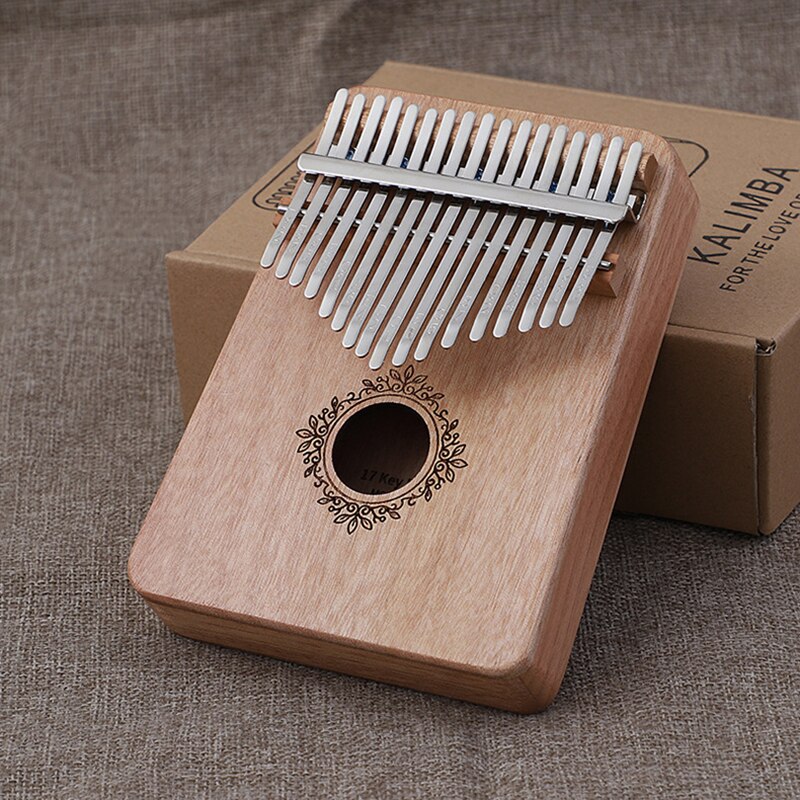 17 Keys Mahogany Kalimba w/ Book + Tuning Hammer