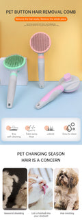 Pet Grooming Self-Cleaning Slicker Brush (Manual)