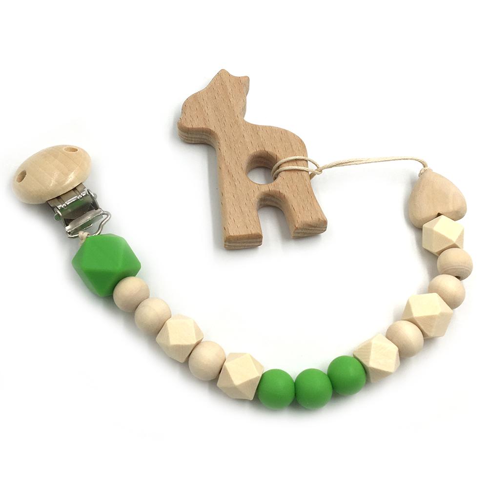 Wooden Animal Teether 2pc Gift Set
