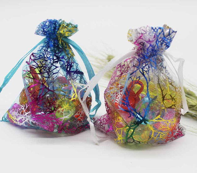 100pcs Organza Drawstring Favor Pouches