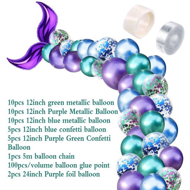 Mermaid Tail Arch Confetti Balloon