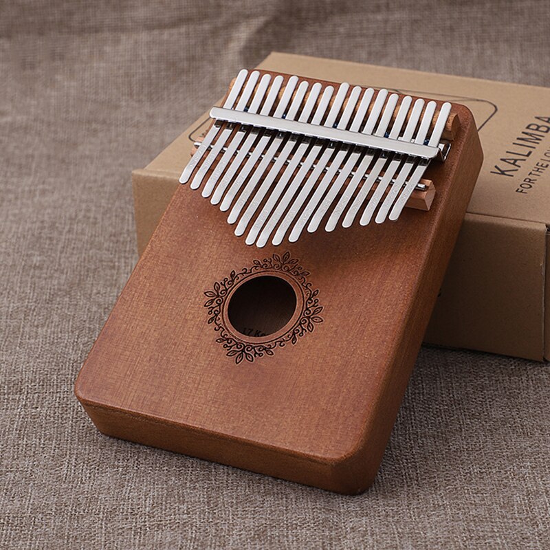 17 Keys Mahogany Kalimba w/ Book + Tuning Hammer