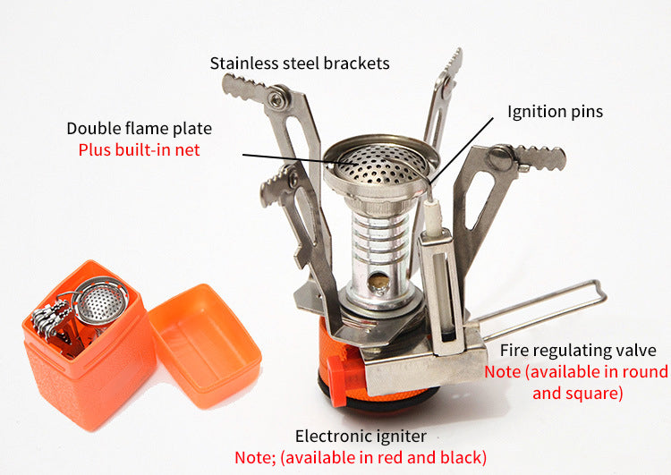 Camping Integrated Mini-Stove Electronic Ignition