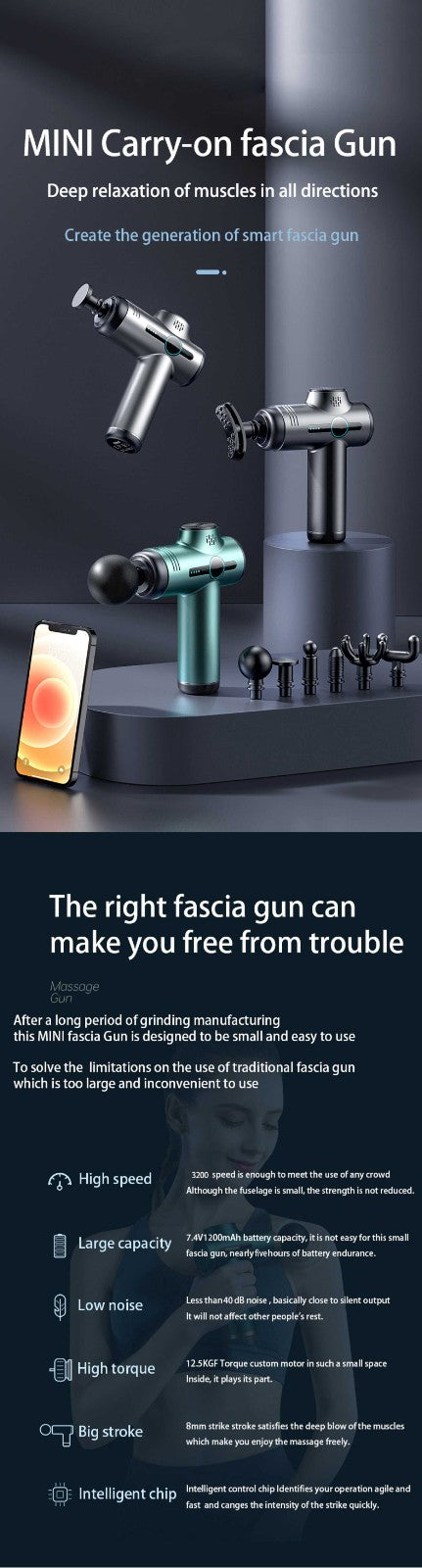 Mini Fascia Gun - Muscle Relaxation Massage Gun