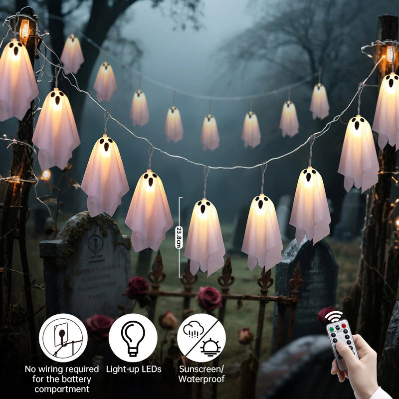 Halloween Ghost Lights 8-Mode Waterproof String