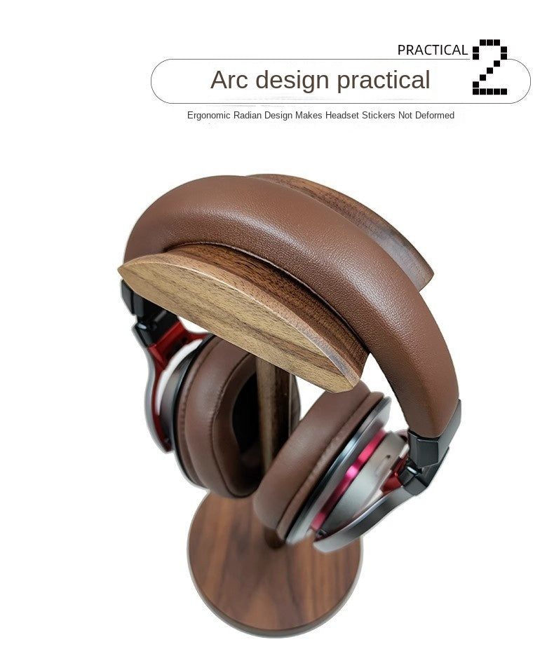 Wooden Headset Stand Desktop Earphone Rack
