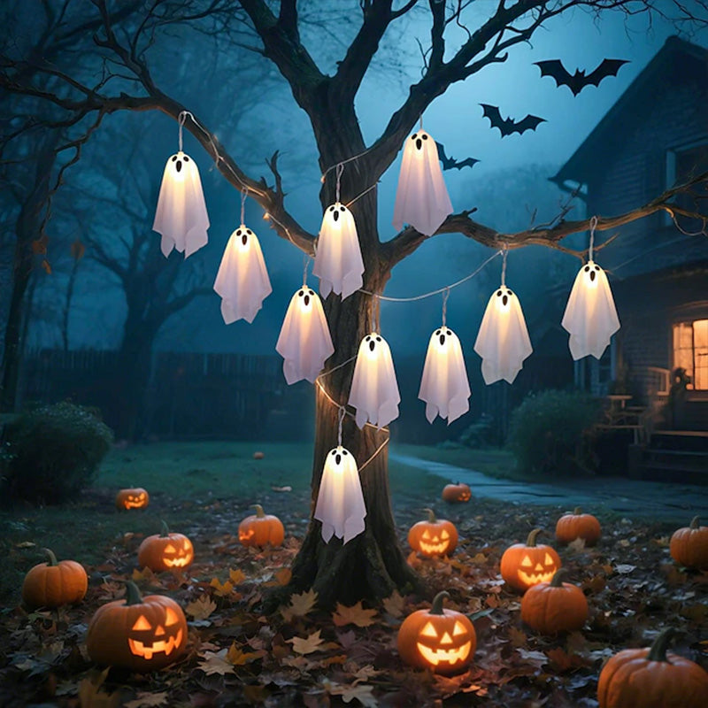 Halloween Ghost Lights 8-Mode Waterproof String
