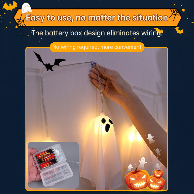Halloween Ghost Lights 8-Mode Waterproof String