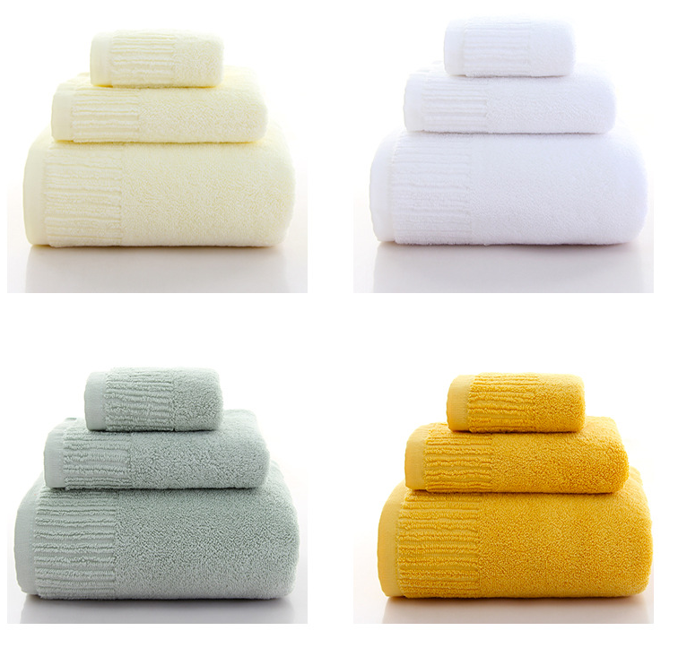 Cotton Thicken Bath Towel Set (10 colors)