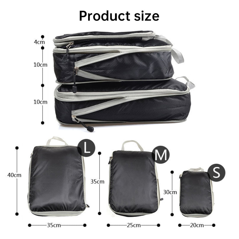 Travel Compression Packing Cubes; Ultralight Expandable