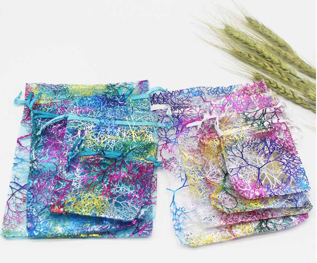 100pcs Organza Drawstring Favor Pouches