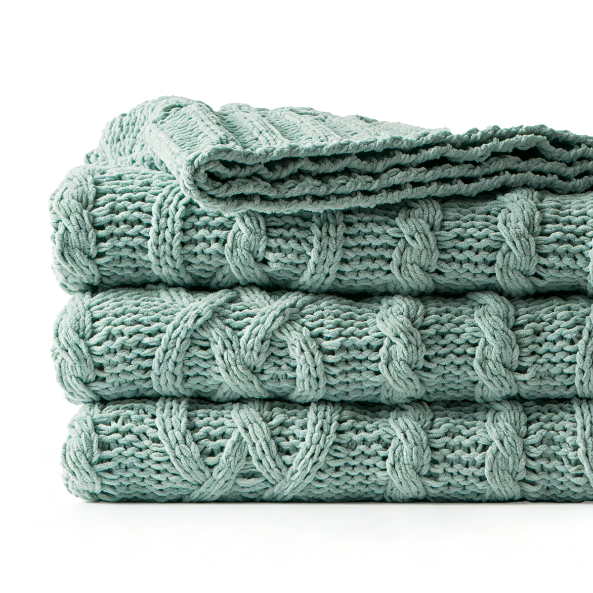 Oatmeal Cable Knit Throw 130x170cm