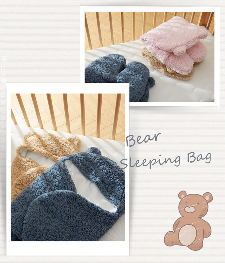 Infant Lamb Velvet Swaddle Blanket Anti-Startle