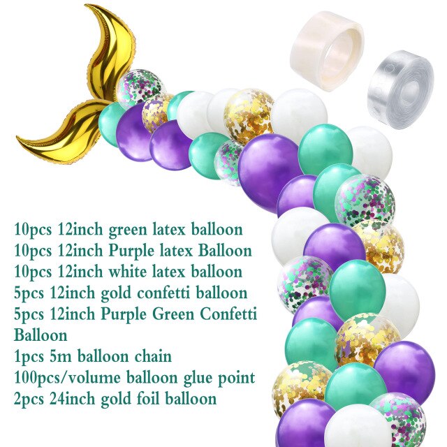Mermaid Tail Arch Confetti Balloon