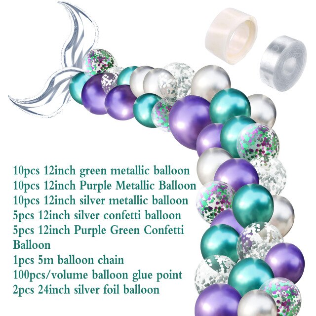 Mermaid Tail Arch Confetti Balloon