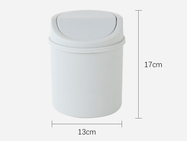 Minimalist Plastic Desktop Trash Can w/ Lid