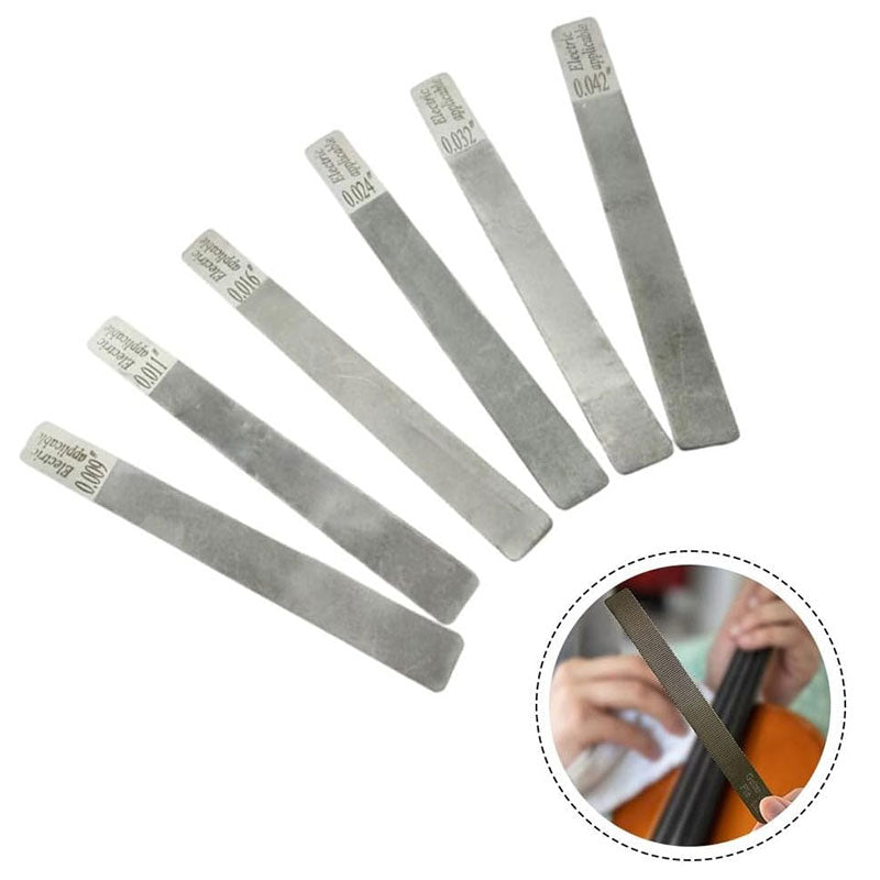6-Piece Stainless Steel Guitar Fret Files Set