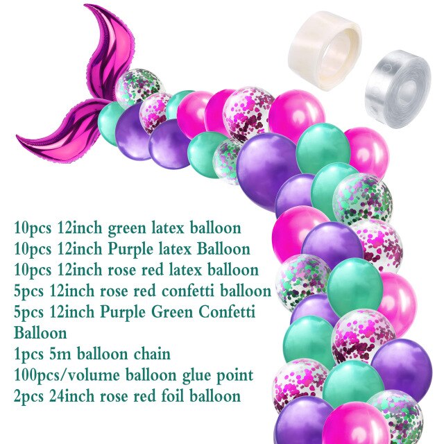 Mermaid Tail Arch Confetti Balloon