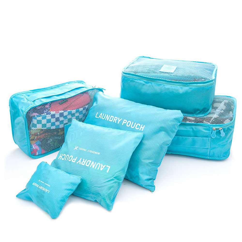 6pcs Packing Cubes Organizer; Double Zipper; Waterproof